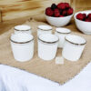 Cp bonechina pipe silver 6 pc cup