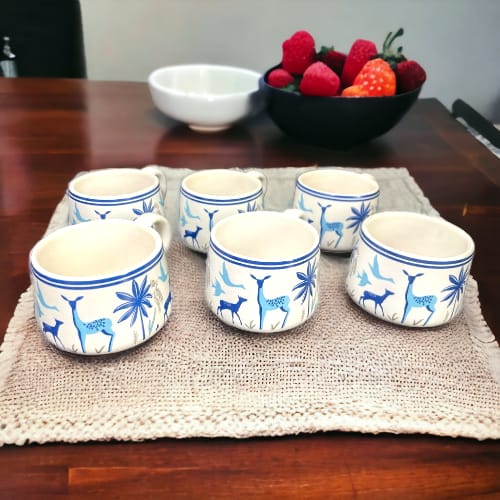 Cp Handpainted Stoneware Tea & Coffee Cup Set